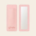 Estuche con espejo en rose, rosa empolvado — ginda
